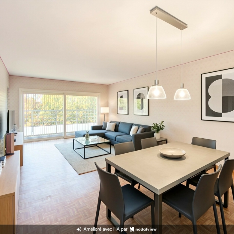 Appartement 1 chambre avec 2 balcons et 1 garage à Ans