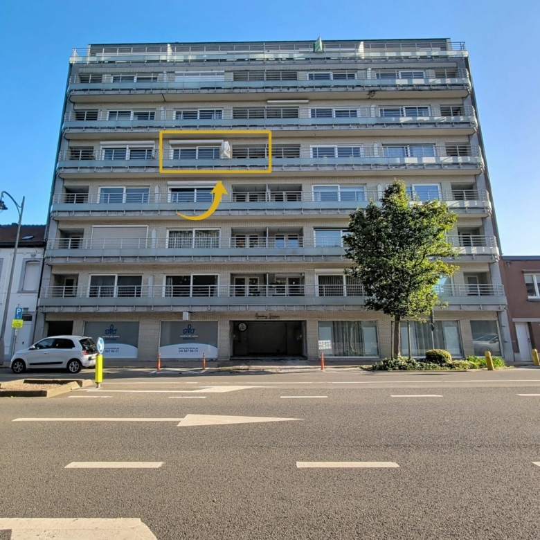 Appartement 1 chambre avec 2 balcons et 1 garage à Ans