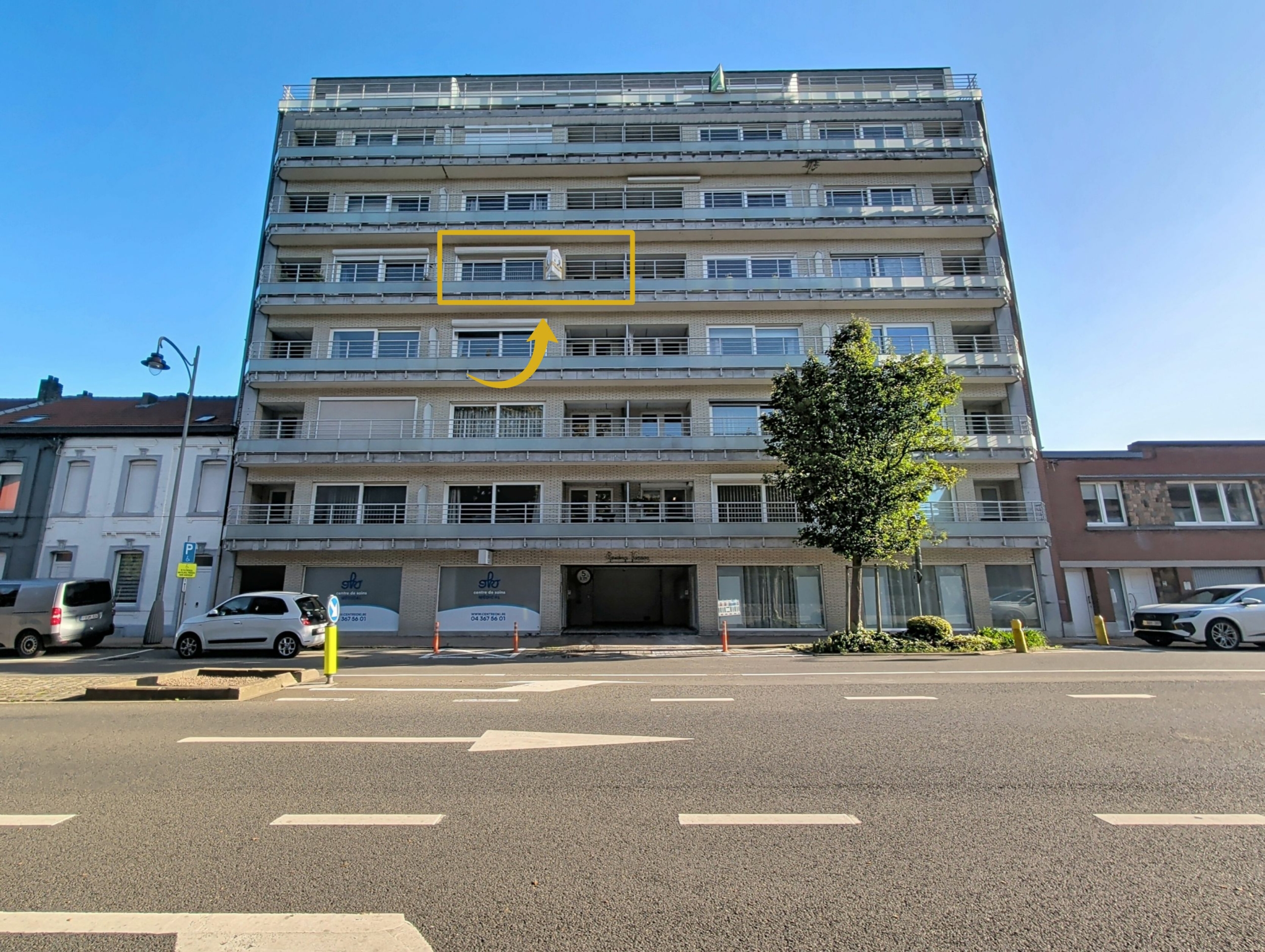 Appartement 1 chambre avec 2 balcons et 1 garage à Ans